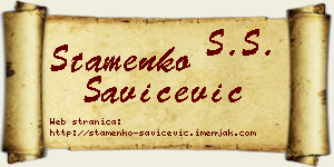 Stamenko Savićević vizit kartica